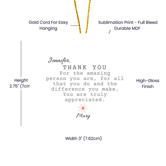 Thank You Heart Christmas Ornament-[Heartfelt Family Gift]