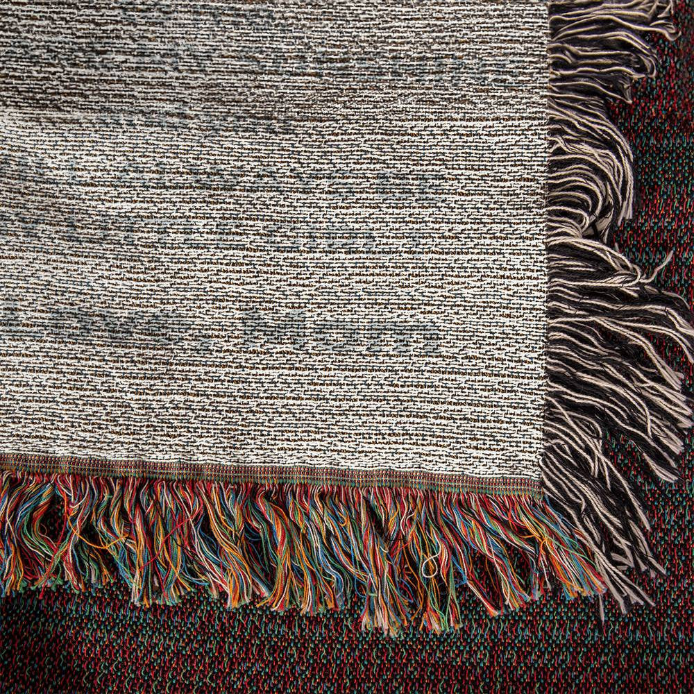 Elephant  Heirloom Artwork Woven Blanket (Portrait)-[Heartfelt Family Gift]