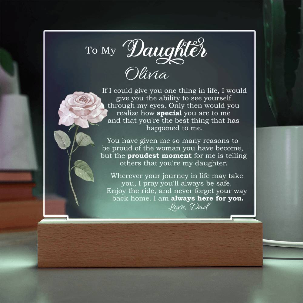 Personalized Acrylic Plaque For Daughter