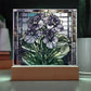 African Violet Lighted Plaque-[Heartfelt Family Gift]