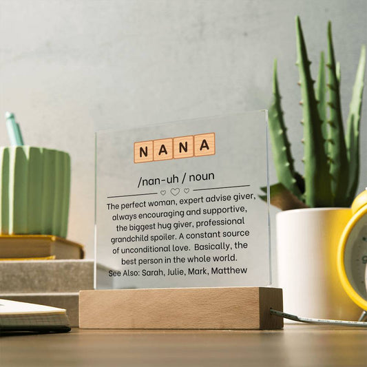 Custom Nana Acrylic Plaque Gift for Grandmother