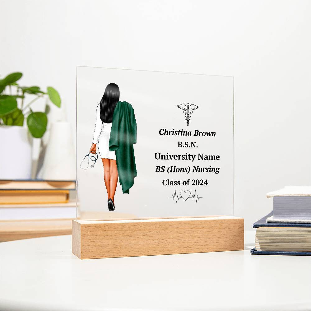 Personalized Nursing Graduation Gift Plaque-[Heartfelt Family Gift]