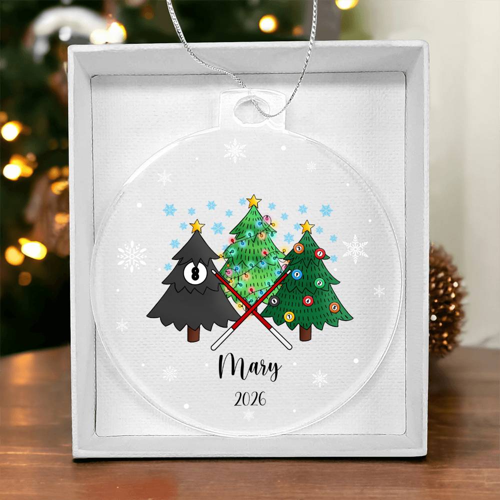 Pool Christmas Tree Ornament Acrylic Ornament Plaque