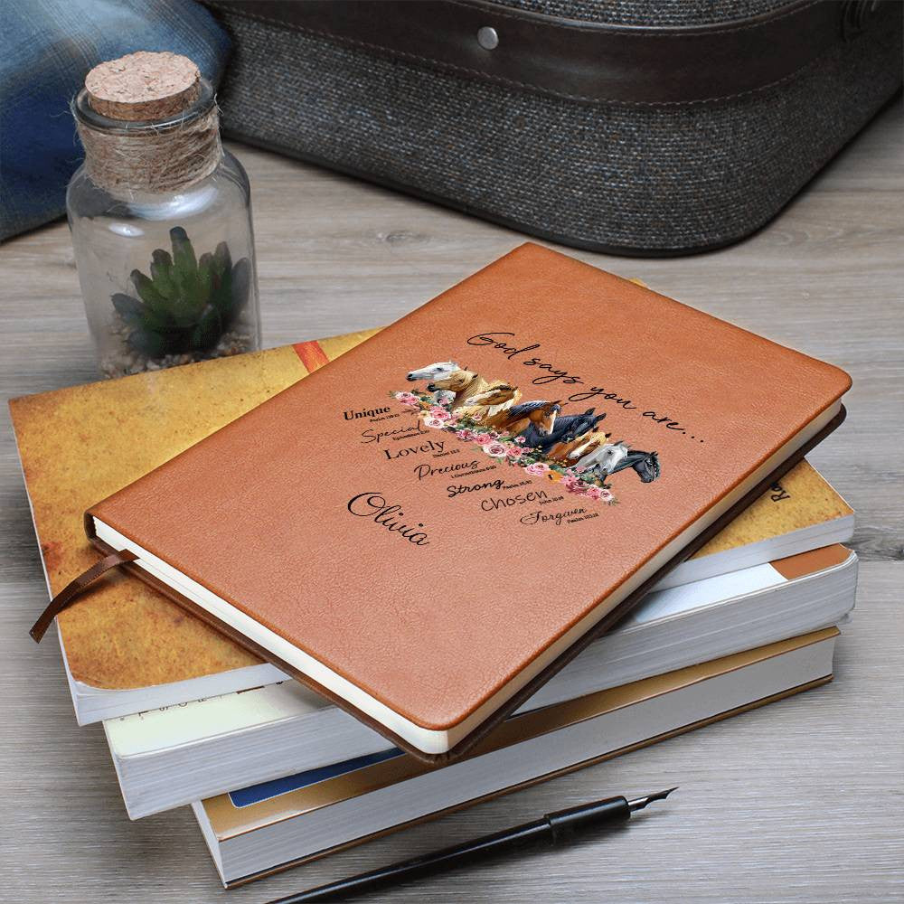 Horses God Says You Are Personalized Name Journal