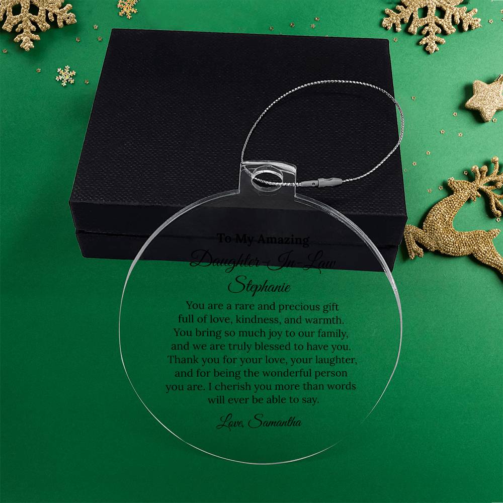 Daughter In Law Acrylic Ornament Plaque