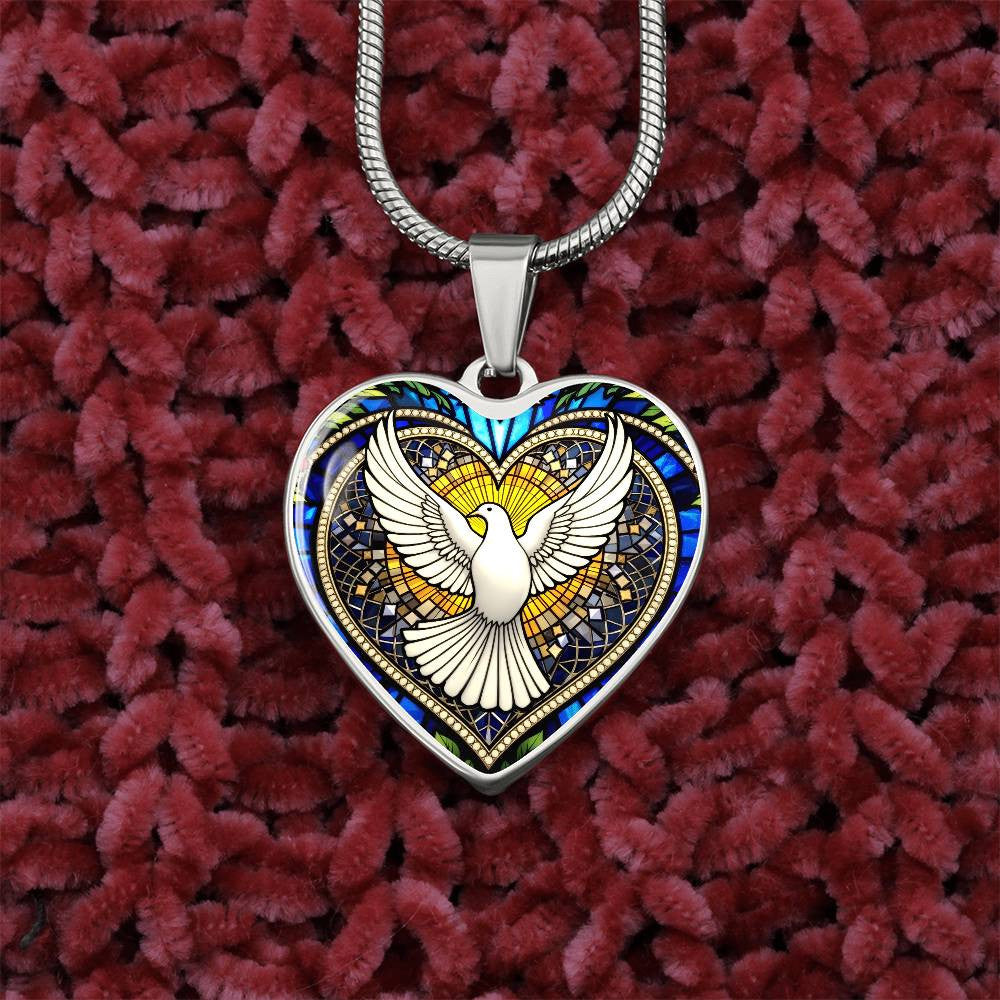 Engraved Dove Necklace-[Heartfelt Family Gift]