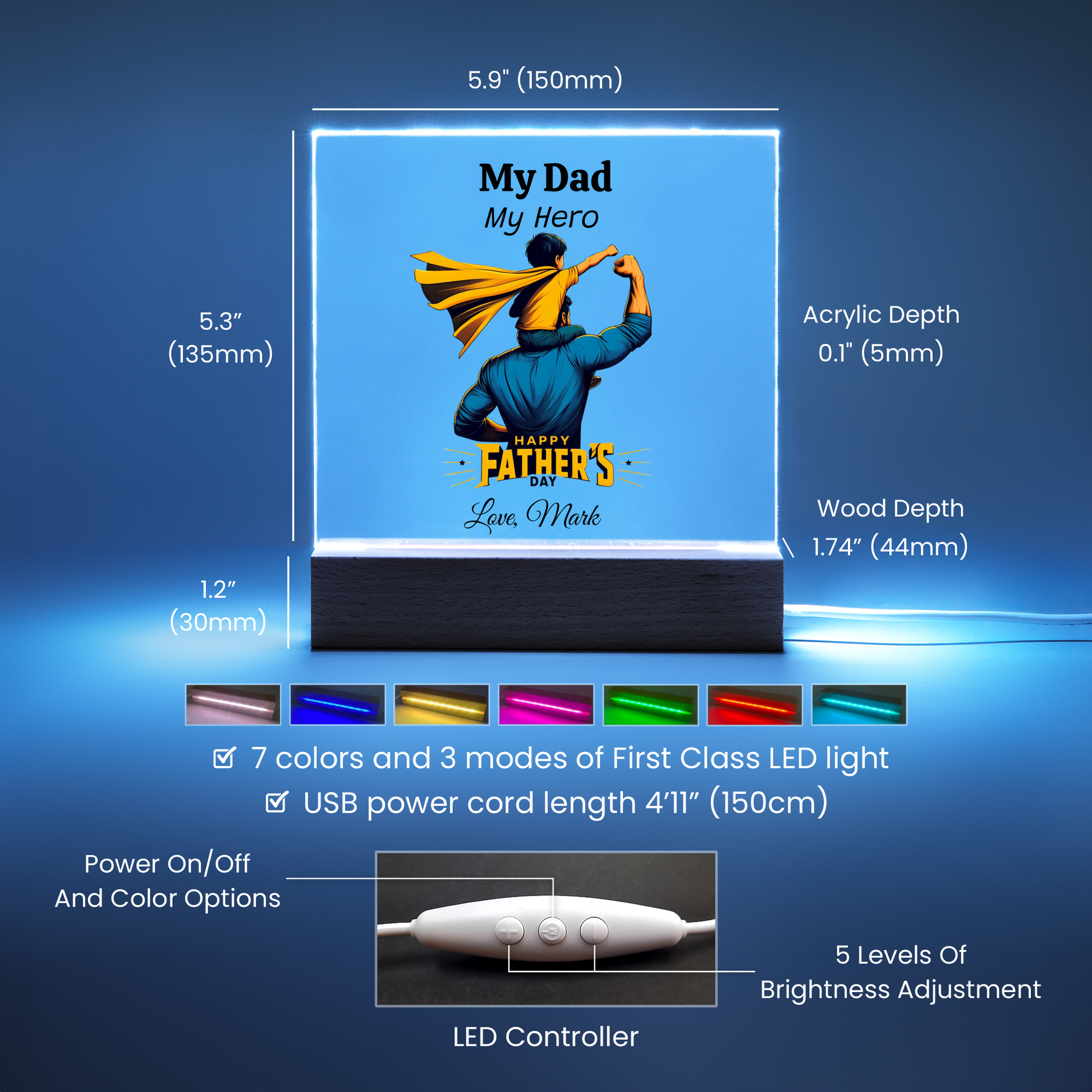 Custom Plaque for Dad Gift-[Heartfelt Family Gift]