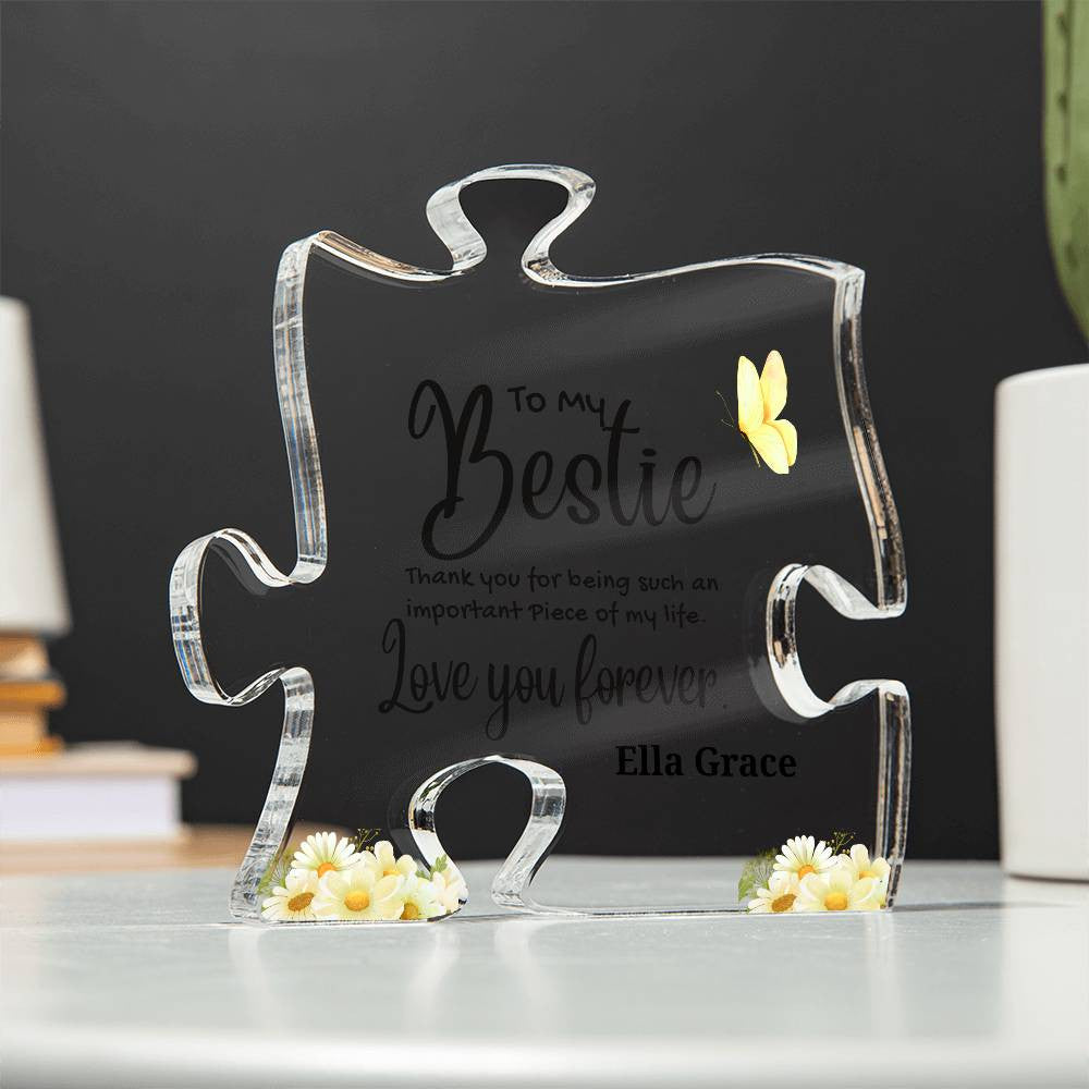Bestie Acrylic Puzzle Plaque-[Heartfelt Family Gift]