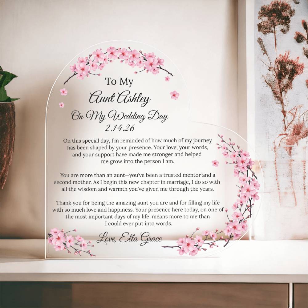 Personalized Wedding Gift for Aunt
