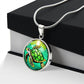 Sea Turtle Round Pendant Necklace in Gold or silver-[Heartfelt Family Gift]