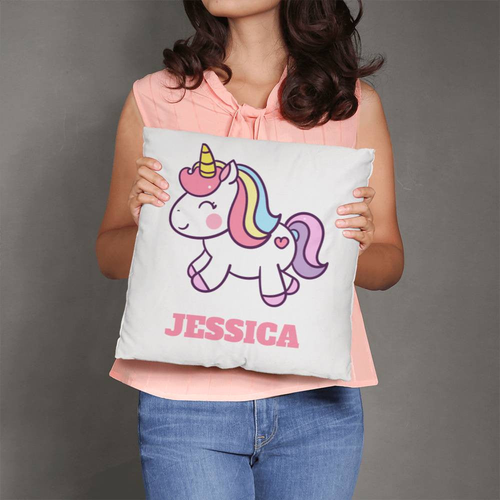 Unicorn Double Sided Pillow with Name-[Heartfelt Family Gift]