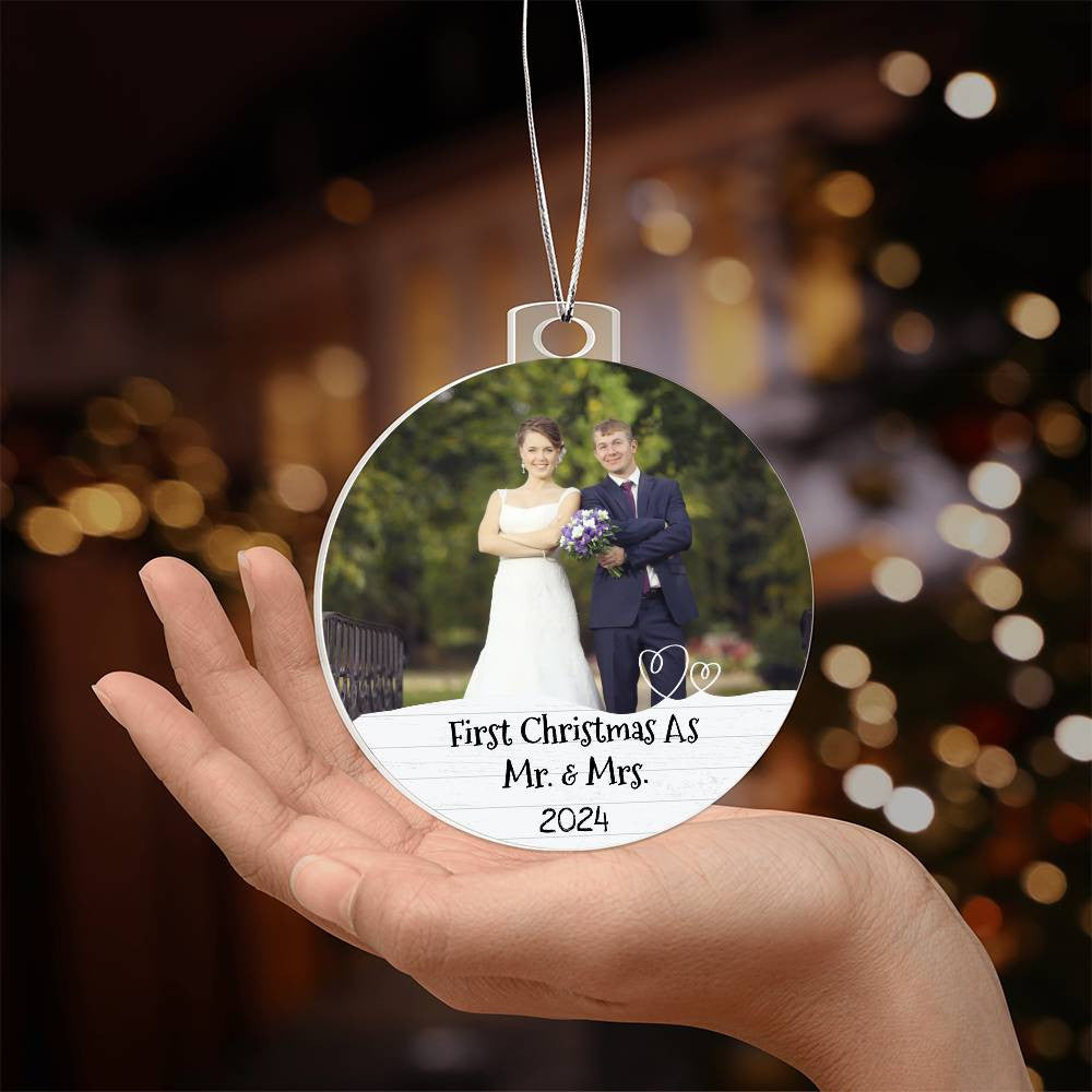 First Christmas as Mr Mrs Married Ornament-[Heartfelt Family Gift]