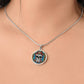 Mexican Sugar Skull Calavera  Round Pendant Necklace in Gold or silver-[Heartfelt Family Gift]