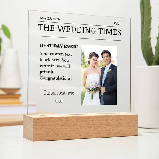 Custom Wedding Plaque for Newlyweds Reception-[Heartfelt Family Gift]