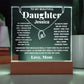 Daughter from Mom LED Acrylic Heart Necklace & Plaque Gift-[Heartfelt Family Gift]
