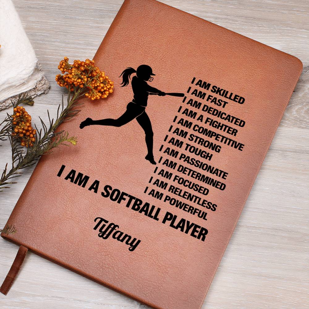 Personalized Softball Player Affirmation Journal