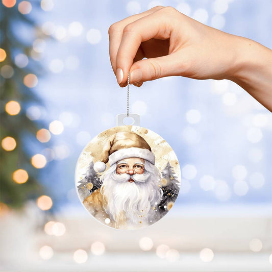 Santa Penquin Acrylic Christmas Ornament-[Heartfelt Family Gift]