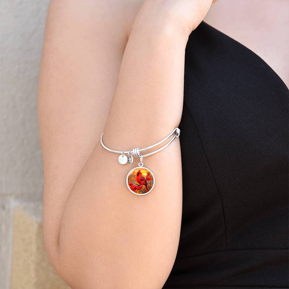 Cardinal Bird Personalized Necklace