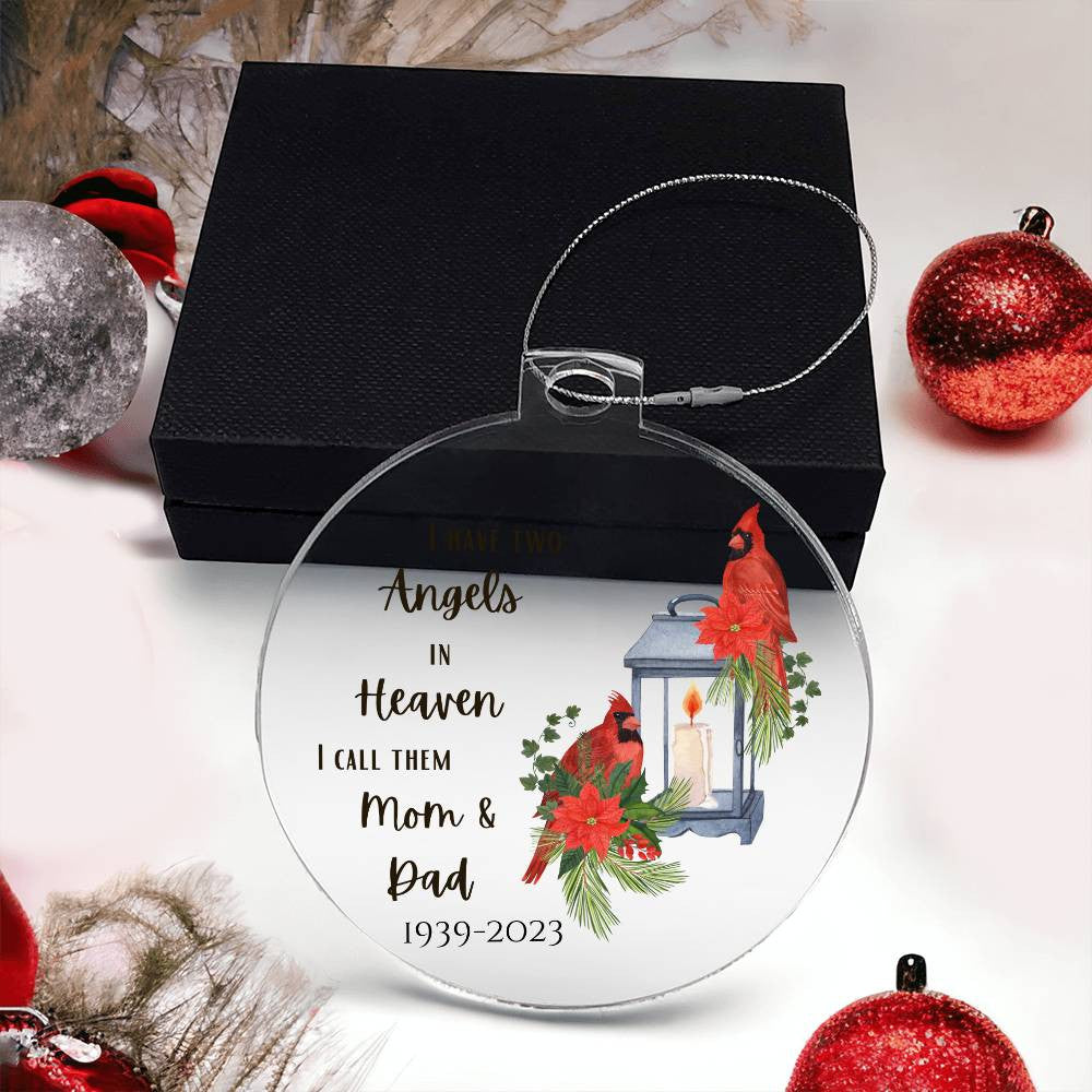 Mom and Dad Remembrance  Angel Ornament-[Heartfelt Family Gift]