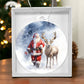 Santa and Reindeer Acrylic Christmas Ornament-[Heartfelt Family Gift]