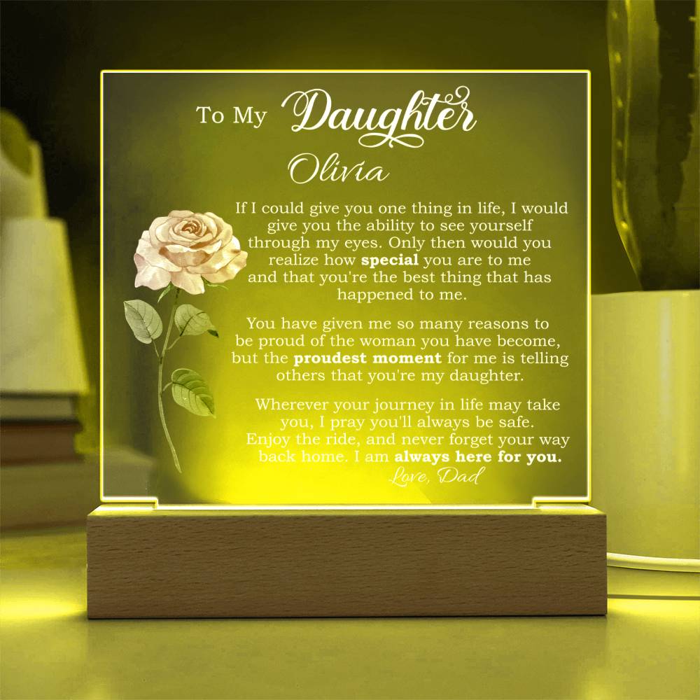 Personalized Acrylic Plaque For Daughter