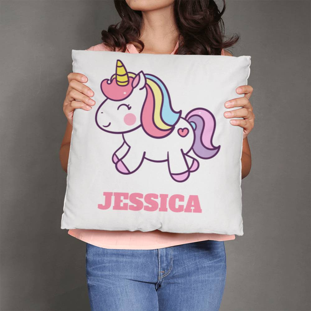 Unicorn Double Sided Pillow with Name-[Heartfelt Family Gift]