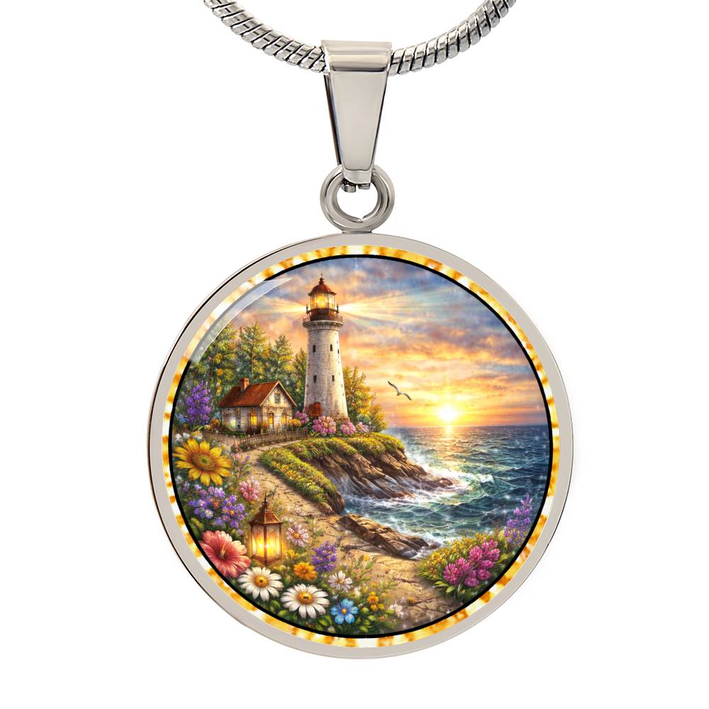 Lighthouse Personalized Engraved Necklace Bracelet or Keychain