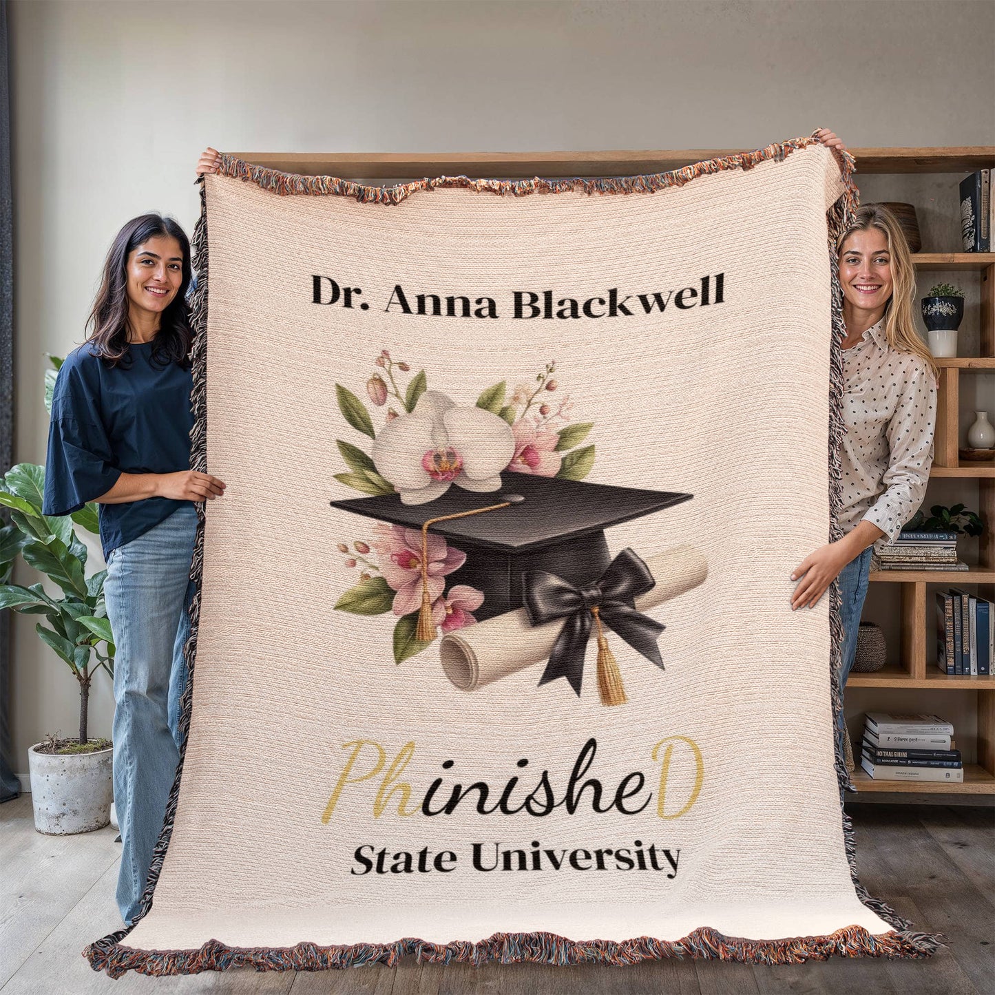 PHD Graduation Gift Blanket for Doctorate Degree