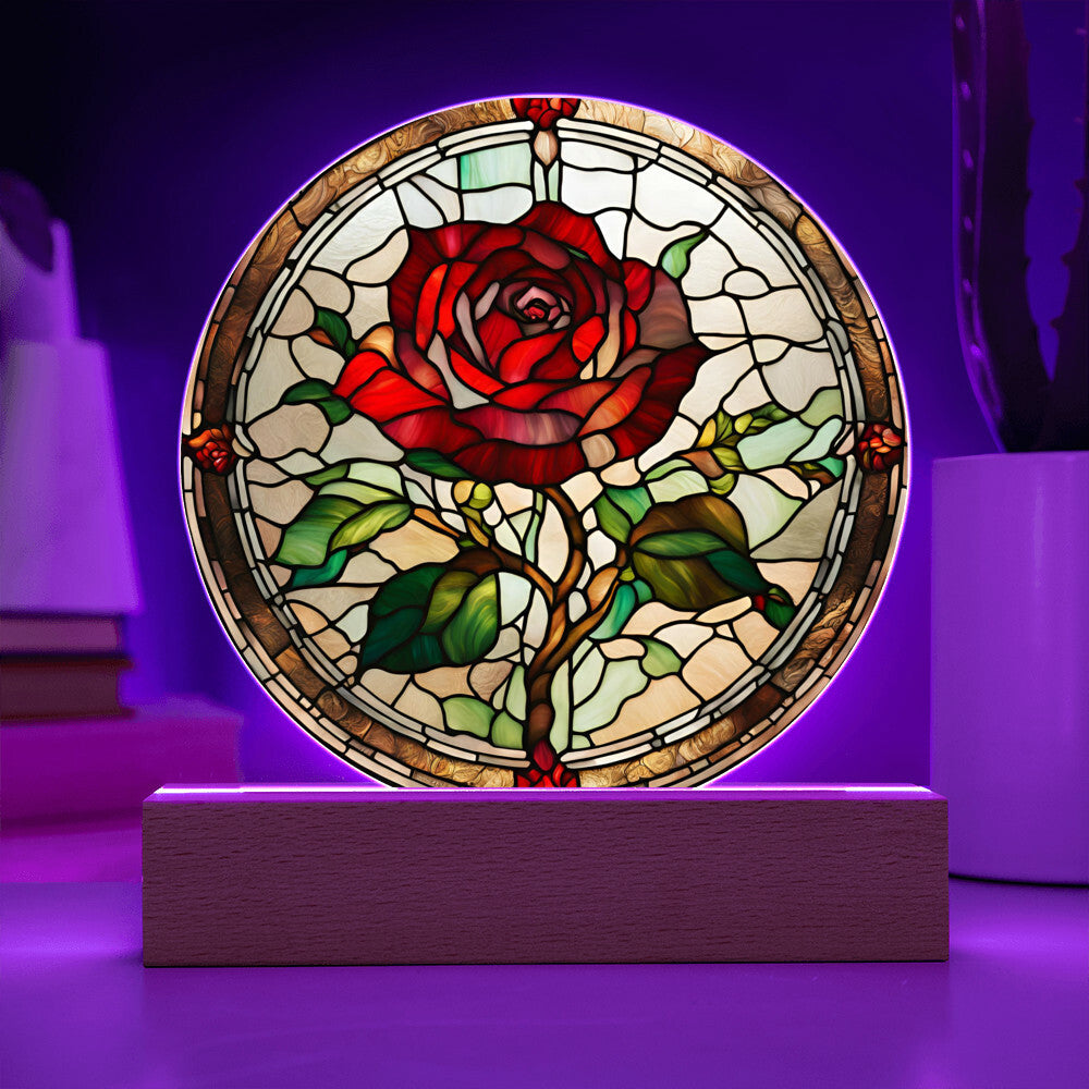 Rose Acrylic LED Home Decor Nightlight-[Heartfelt Family Gift]