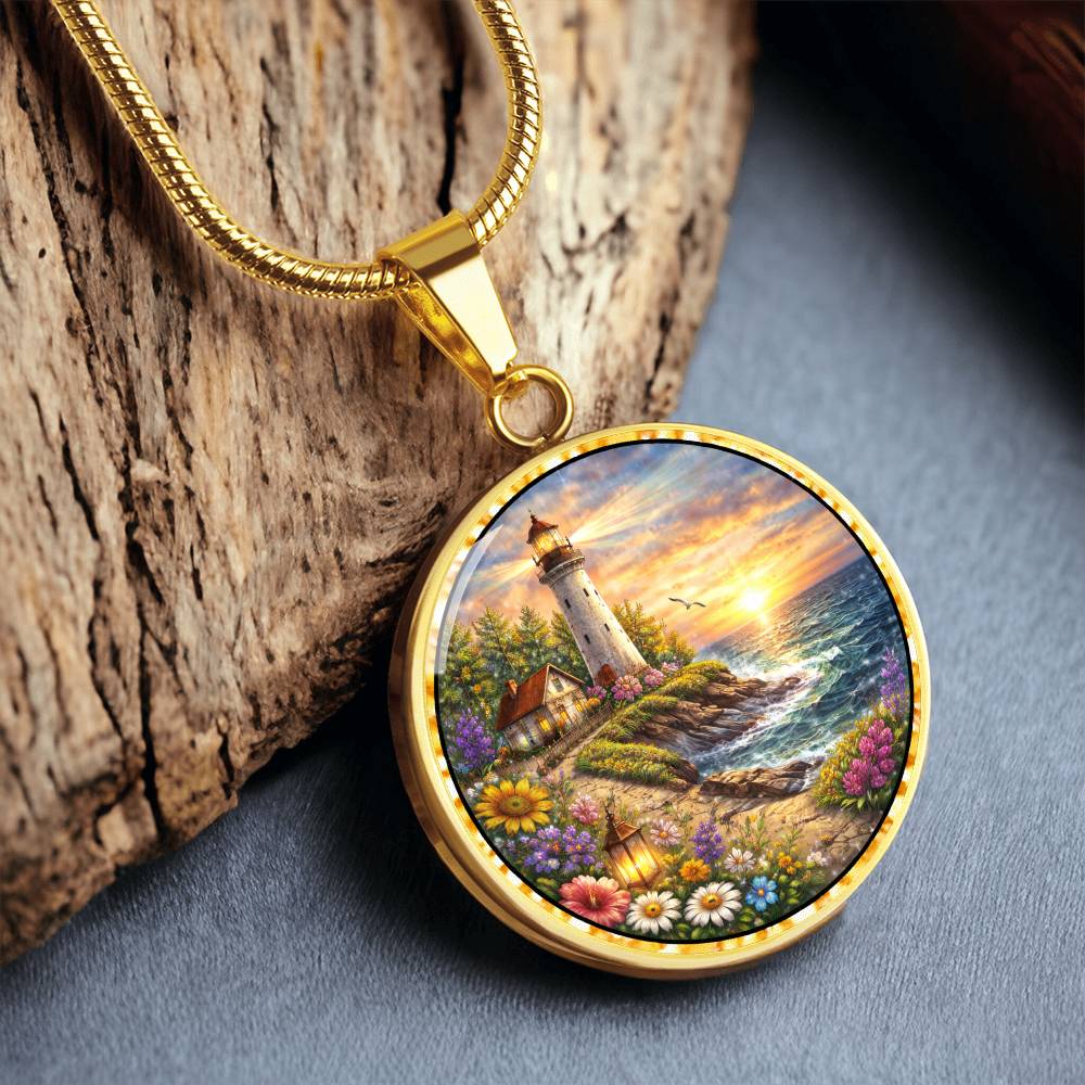 Lighthouse Personalized Engraved Necklace Bracelet or Keychain
