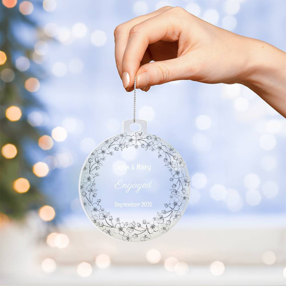 First Christmas Engaged Ornament-[Heartfelt Family Gift]