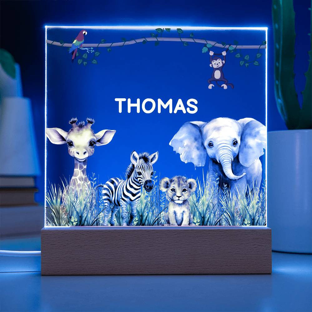 Personalized Name Safari Animals Nightlight-[Heartfelt Family Gift]