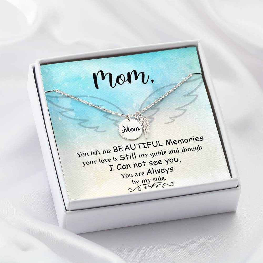 You left me Mom Memorial Necklace-[Heartfelt Family Gift]