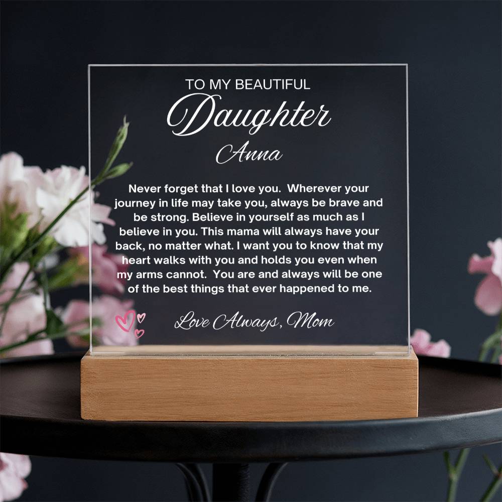 To My Daughter Plaque Gift