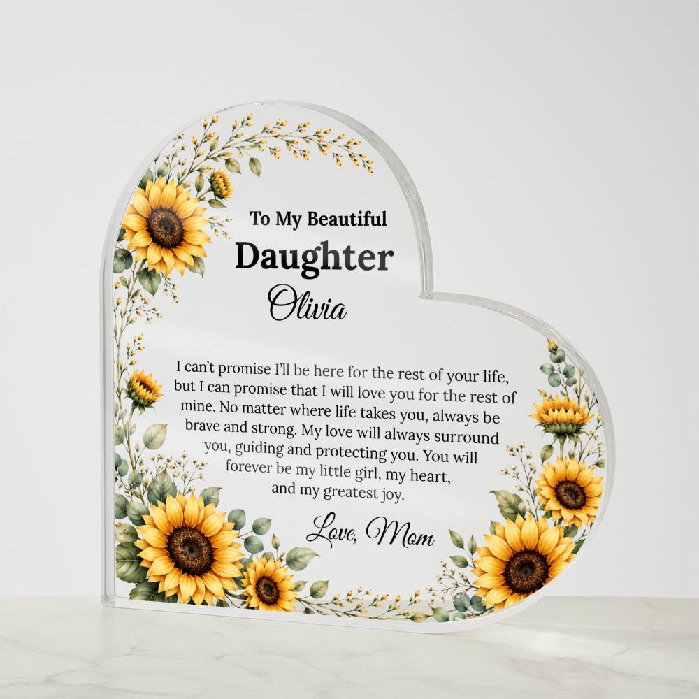 Personalized Daughter Heart Plaque