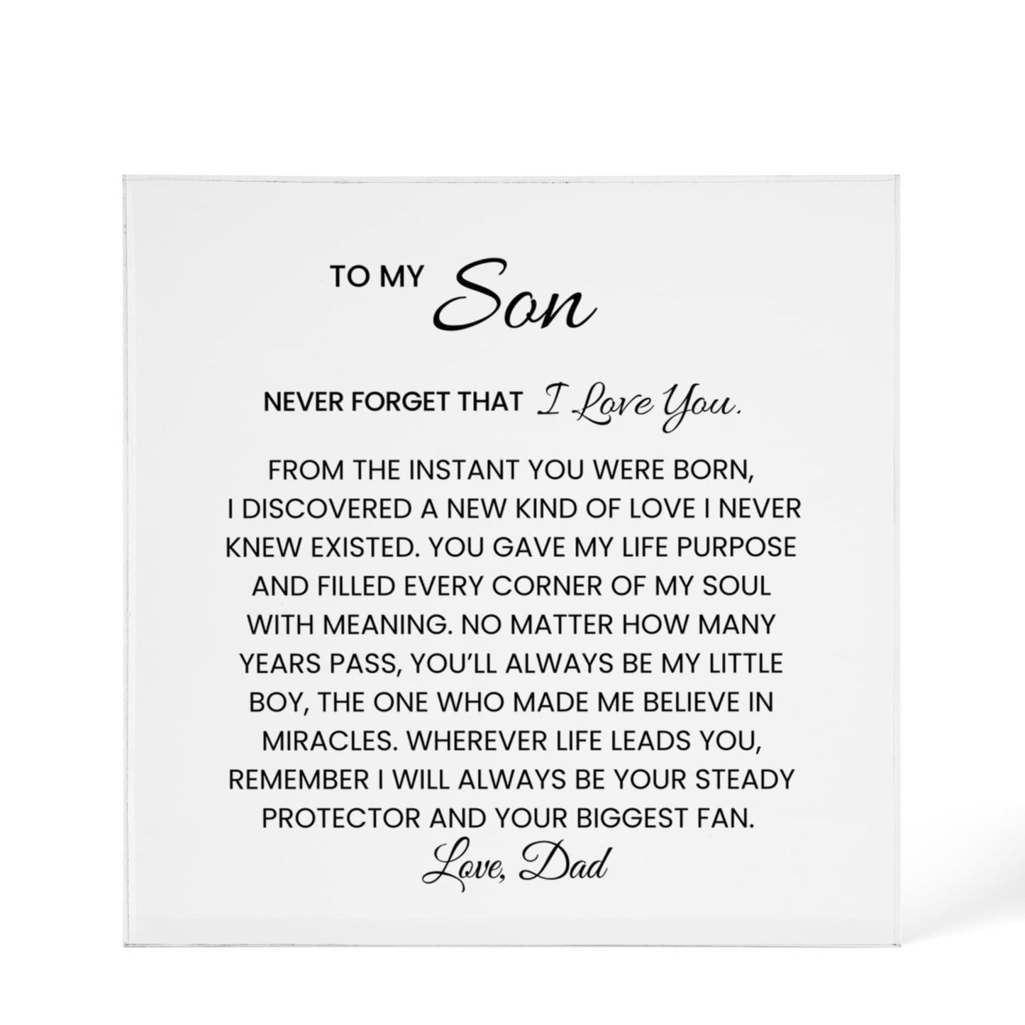 Personalized Son Acrylic Plaque