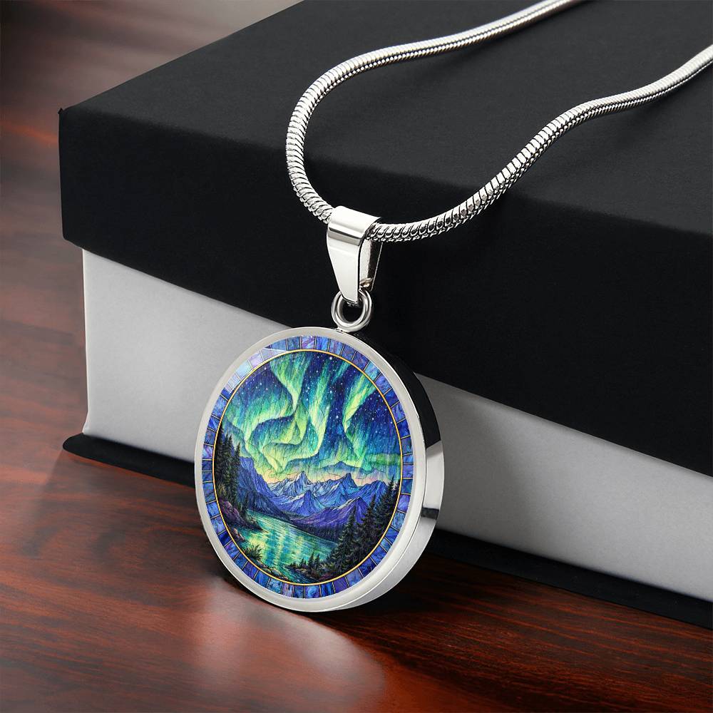 Northern Lights Necklace Pendant, Aurora Borealis Jewelry, Gift for Nature Lovers, Northern Lights Bracelet