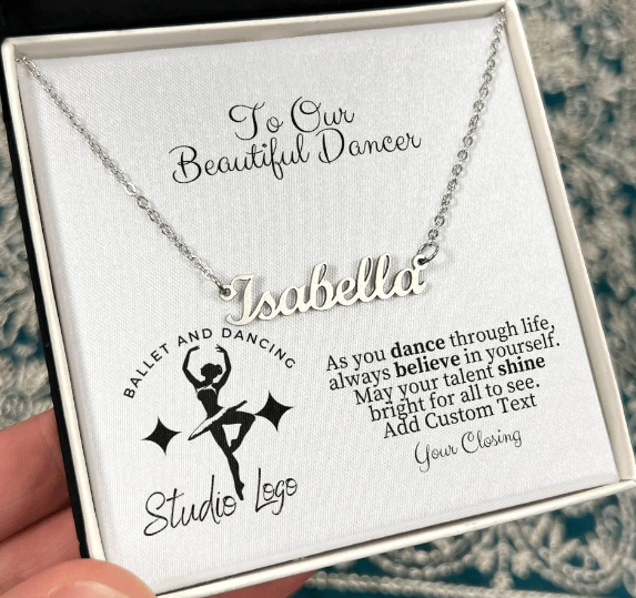 Custom Dance Gymnastics Team Necklace-[Heartfelt Family Gift]