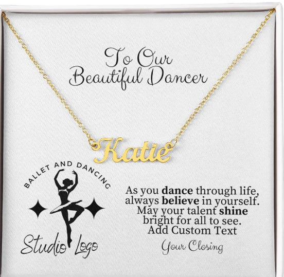 Custom Dance Gymnastics Team Necklace-[Heartfelt Family Gift]