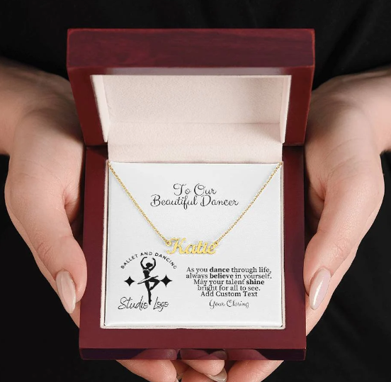Custom Dance Gymnastics Team Necklace-[Heartfelt Family Gift]