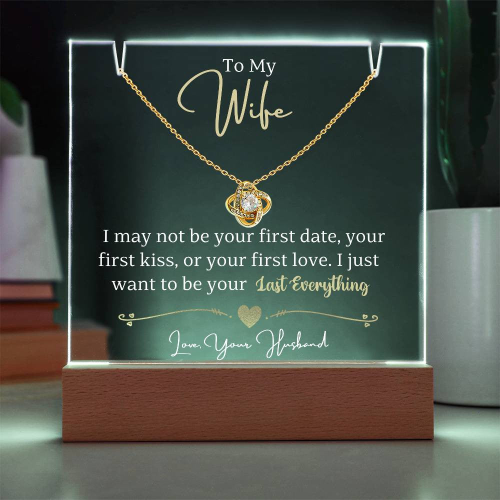 Wife Acrylic Love Knot Necklace Gift Set-[Heartfelt Family Gift]