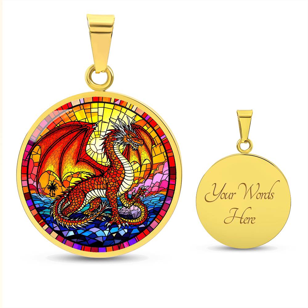 Red Dragon Pendant Necklace