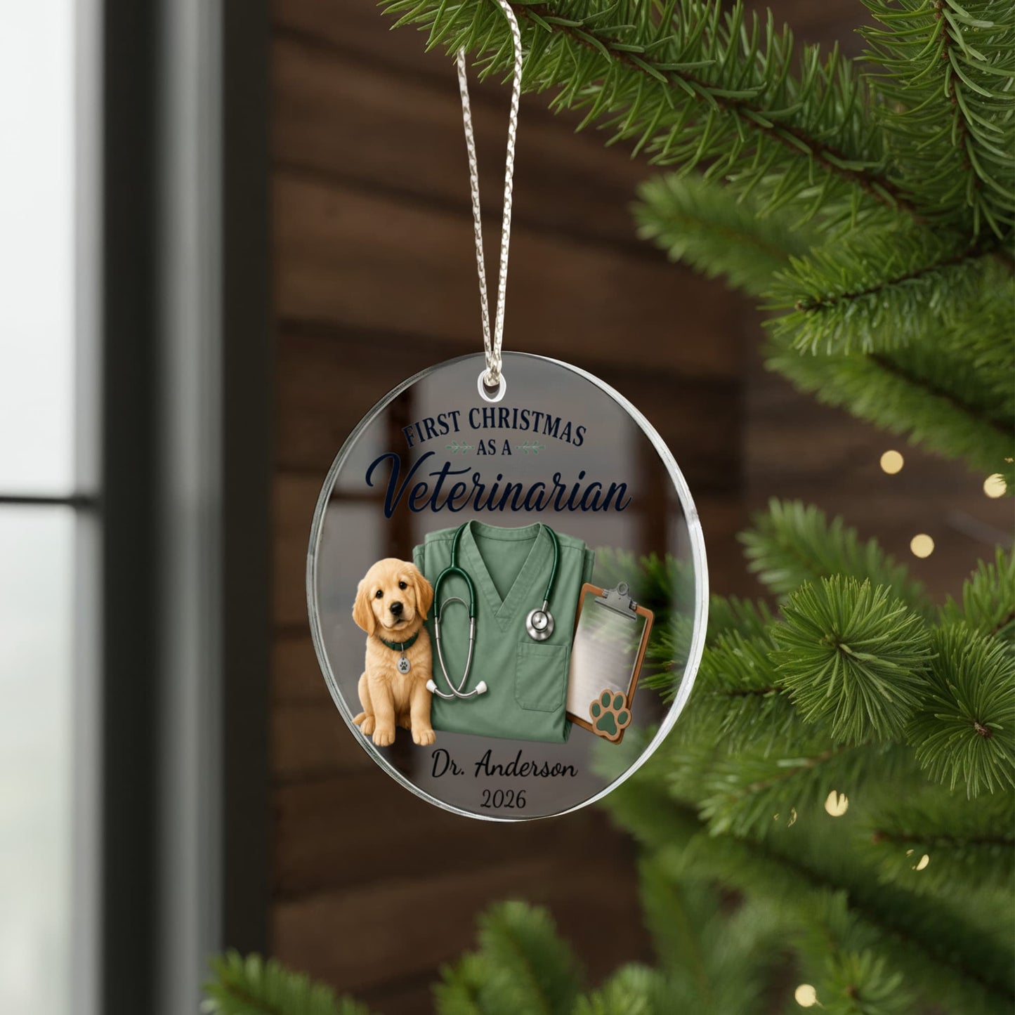 1st Christmas As A Veterinarian Ornament