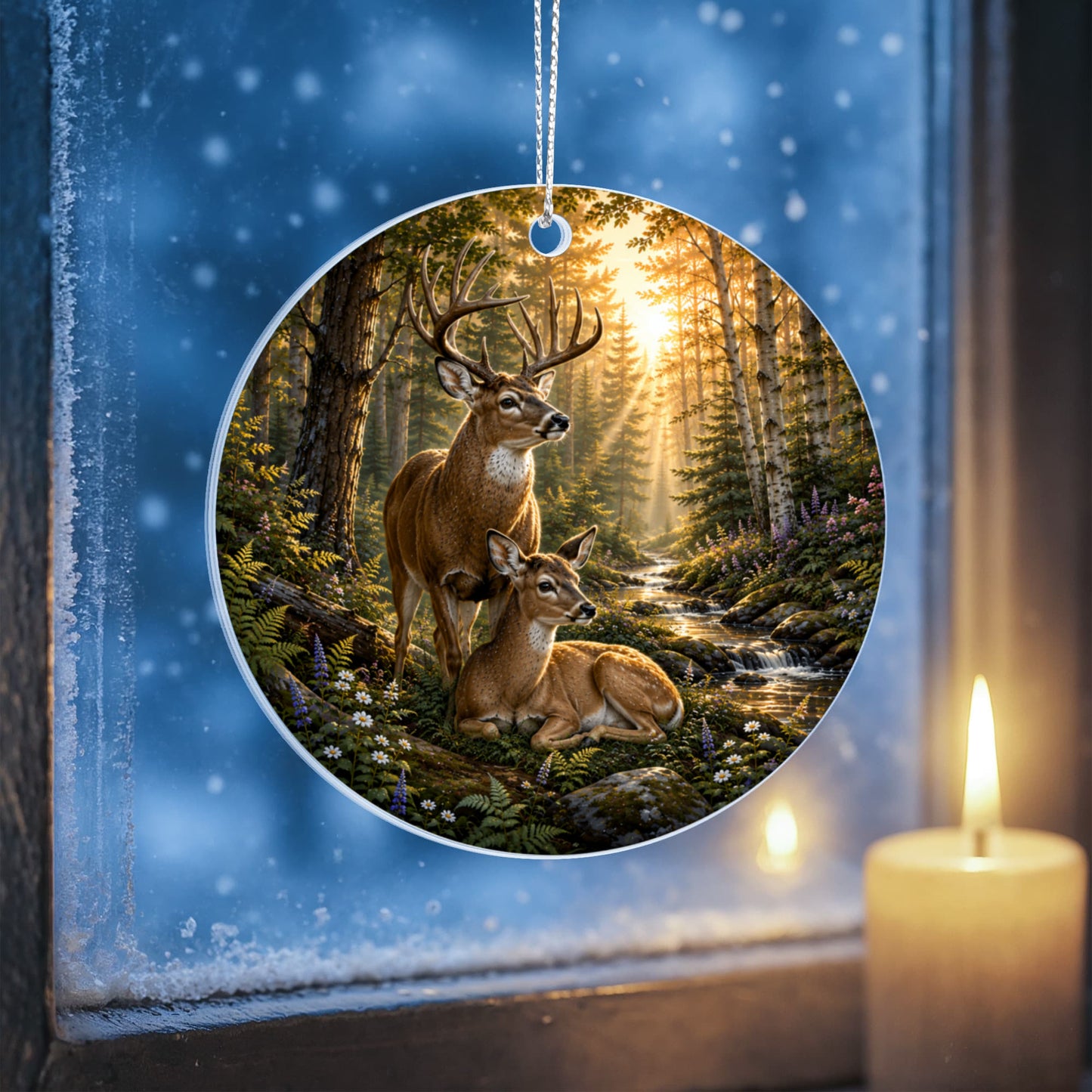 Deer Family Christmas Ornament