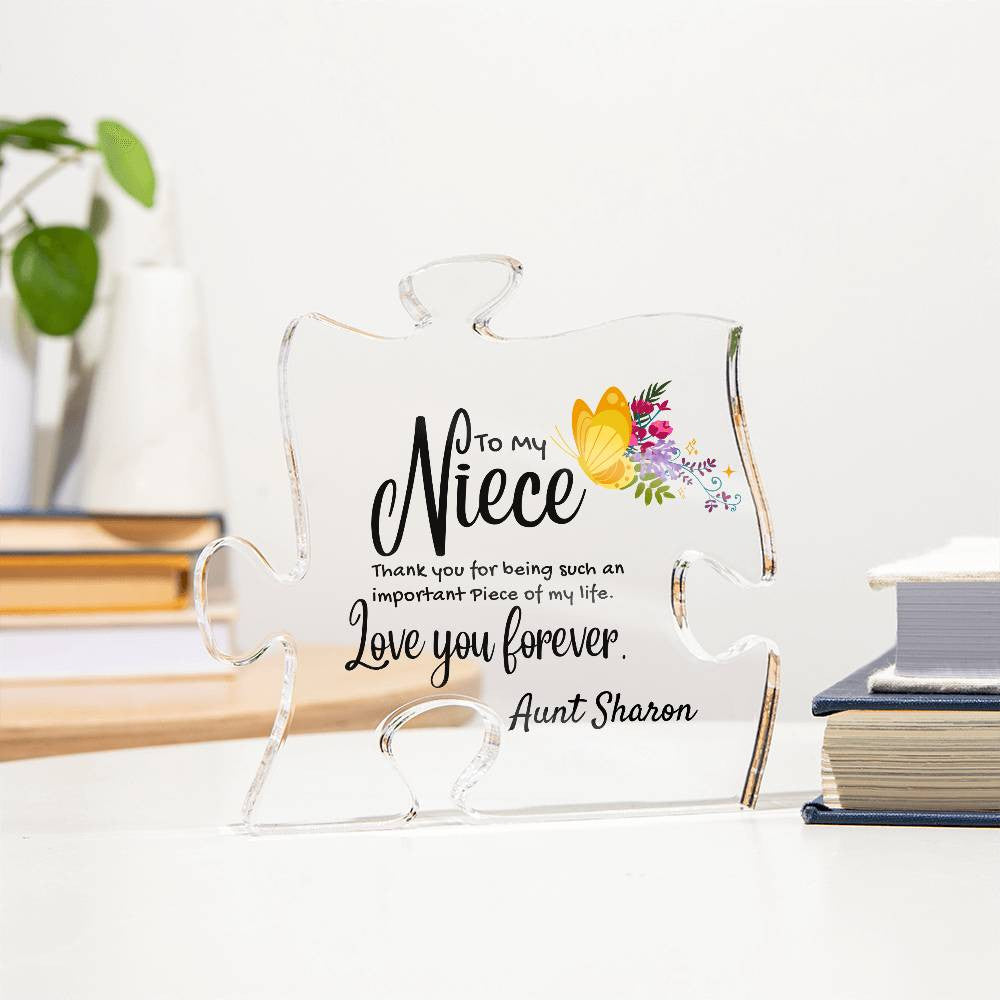 Niece Acrylic Puzzle Plaque-[Heartfelt Family Gift]