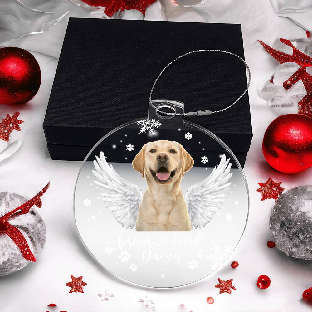 Personalized Pet Photo Memorial Christmas Ornament