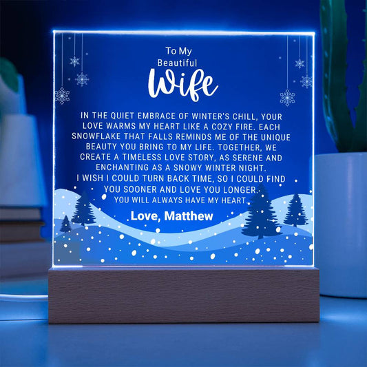 Acrylic Square Plaque-[Heartfelt Family Gift]