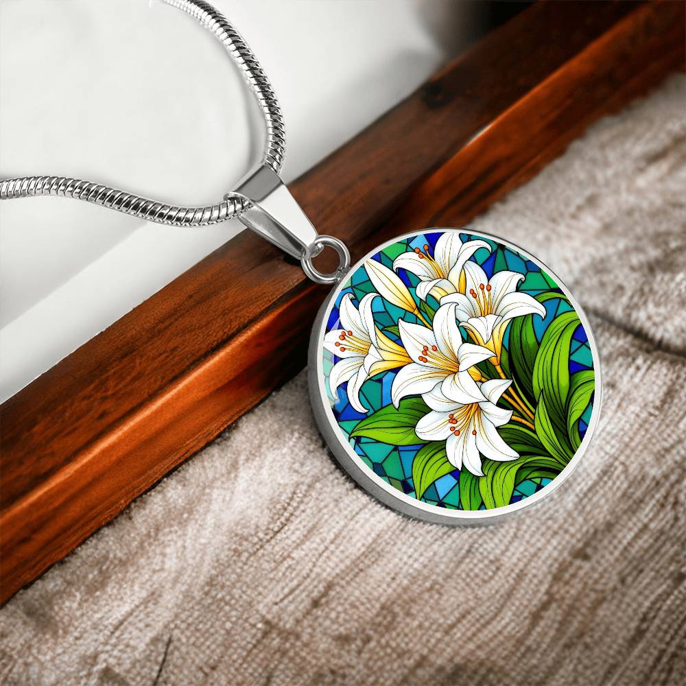 Lily of The Valley Necklace with Engraving