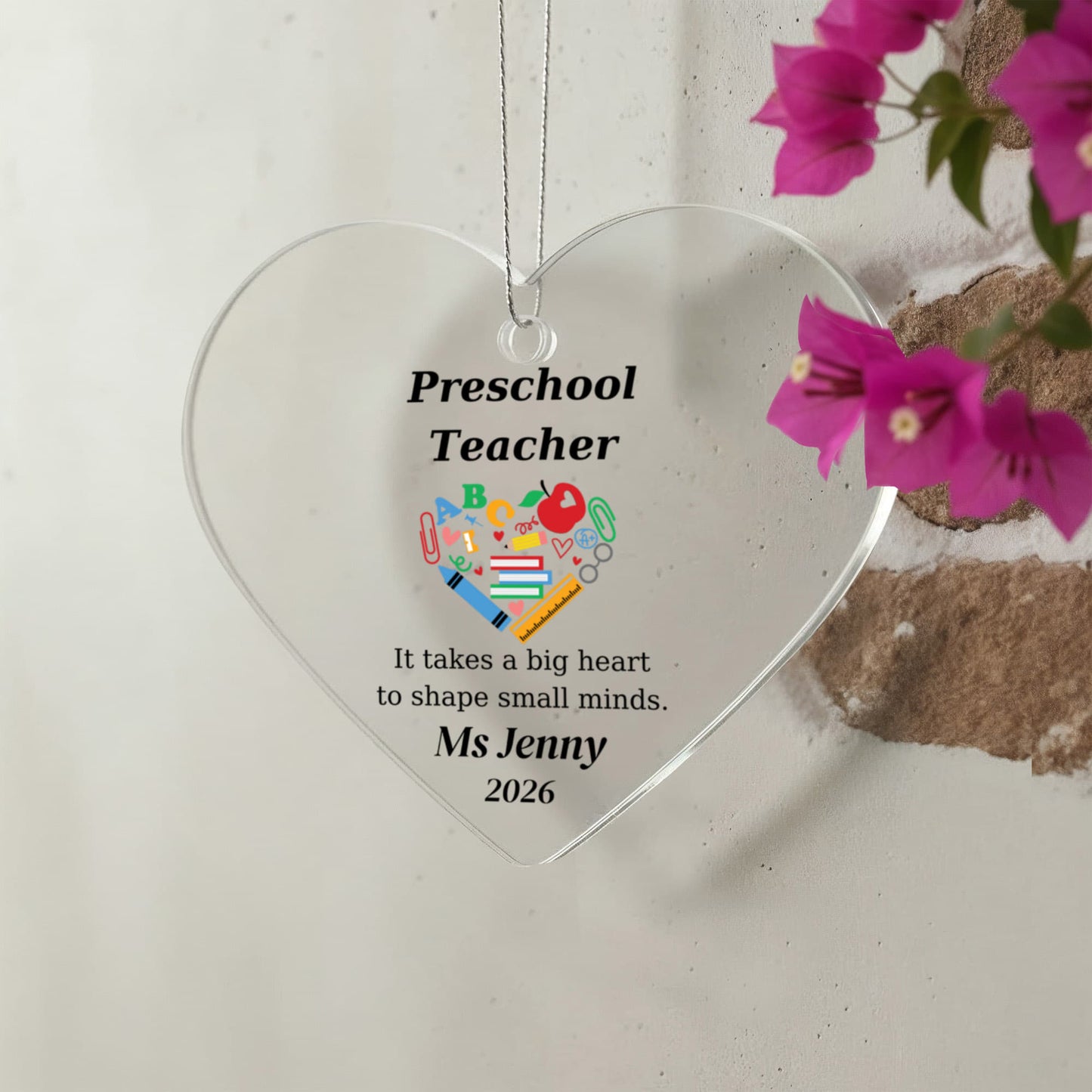 Preschool Director Heart Ornament