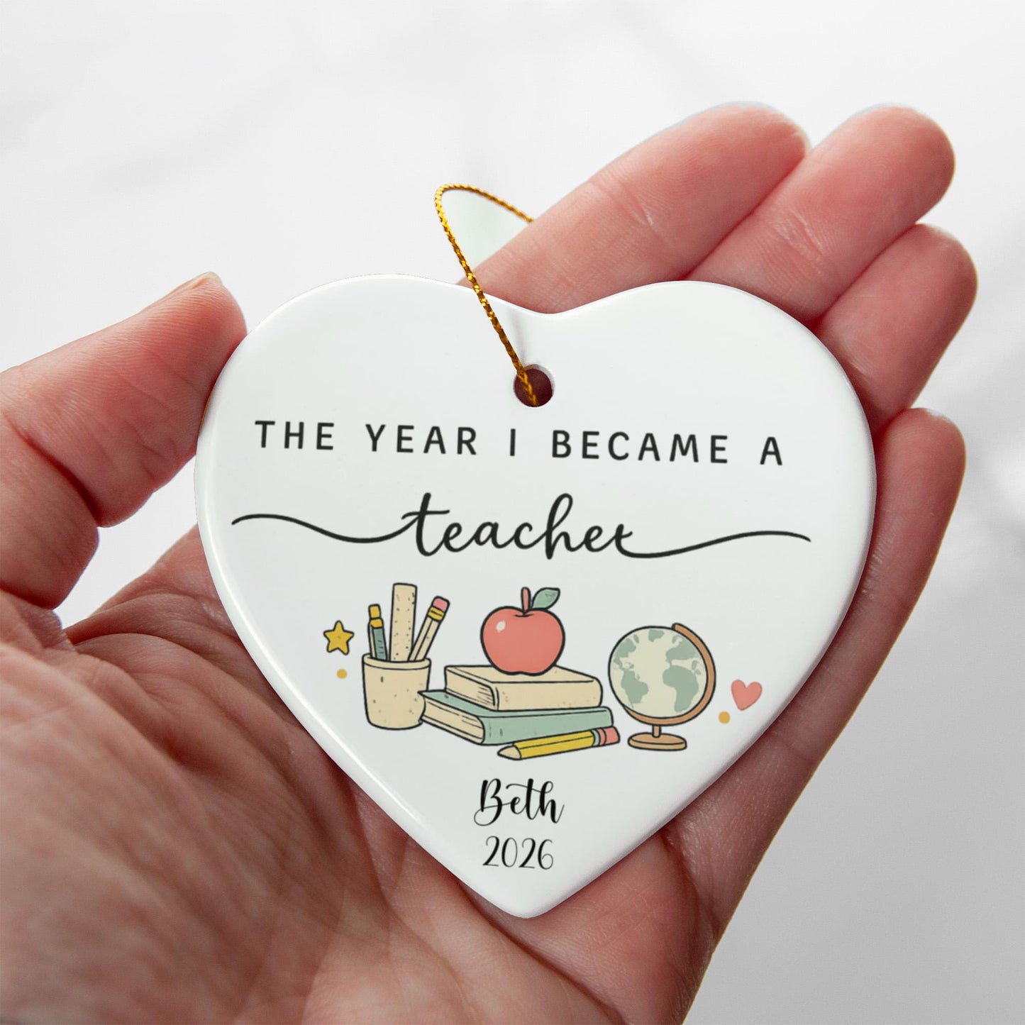 1st Christmas As A Teacher Ornament